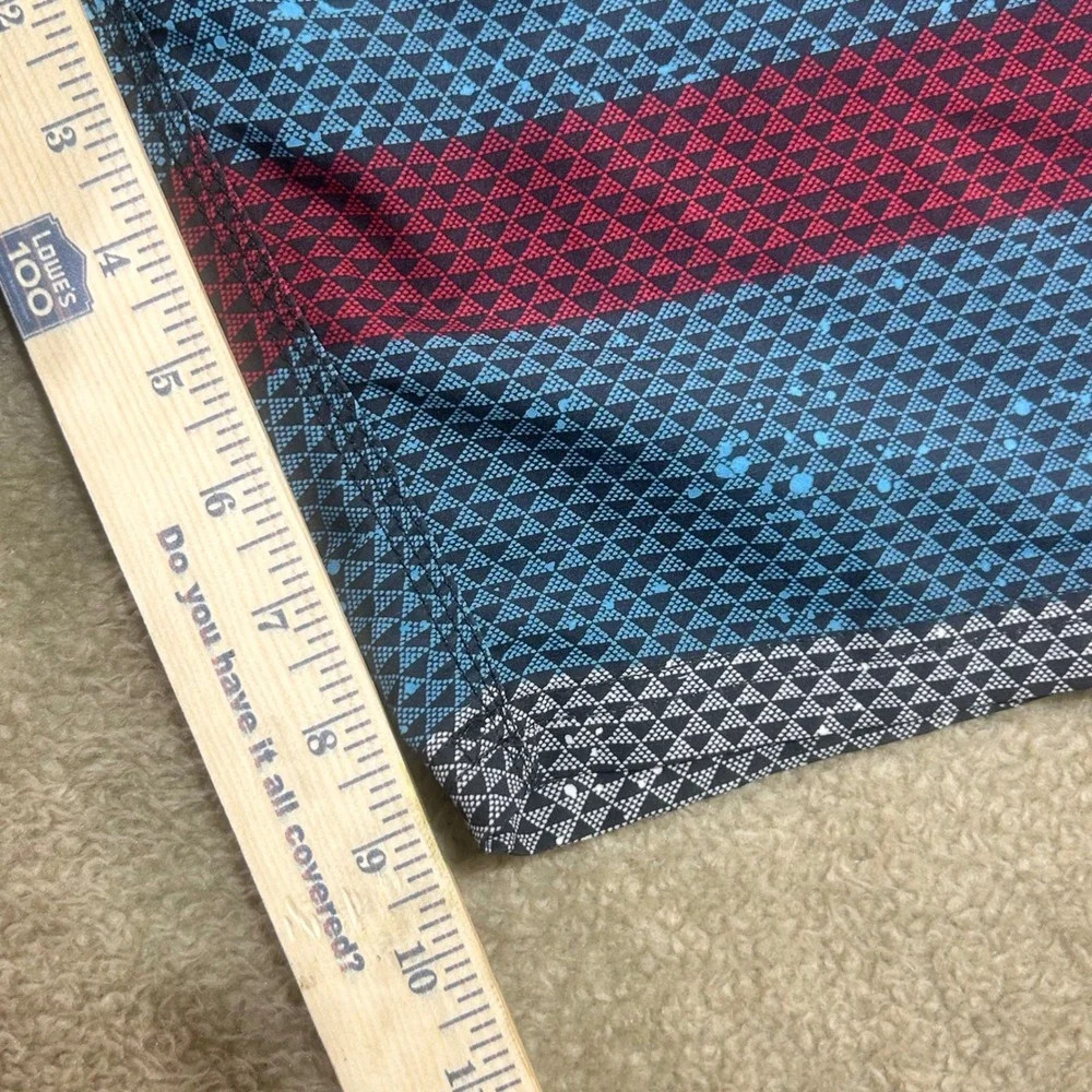 Maui and Sons Mens Swim Trunks Board Shorts 36 Multicolor Striped 4 Way Stretch‎